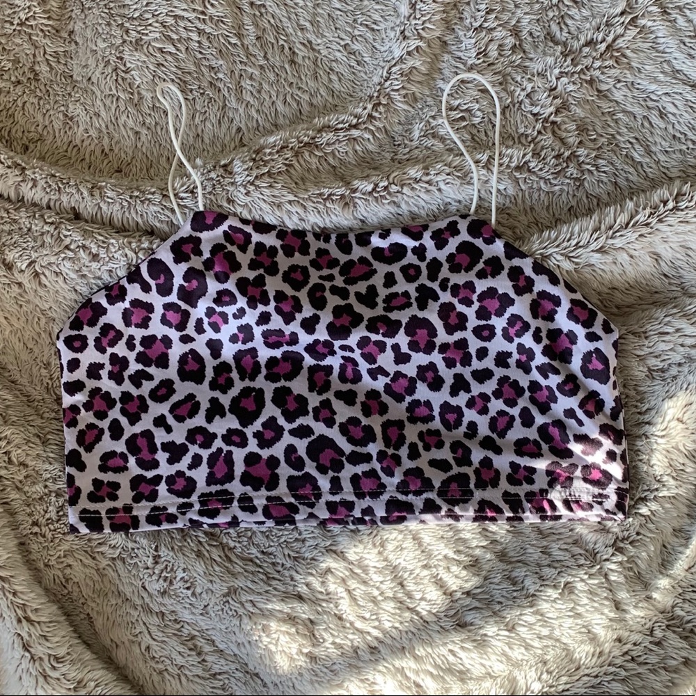 leopard print cropped tank top